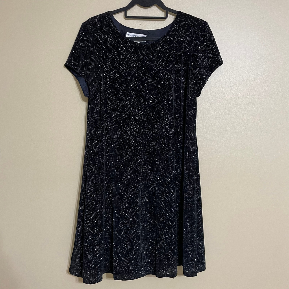 Vintage‎ Jessica Howard black sparkly dress size 12
